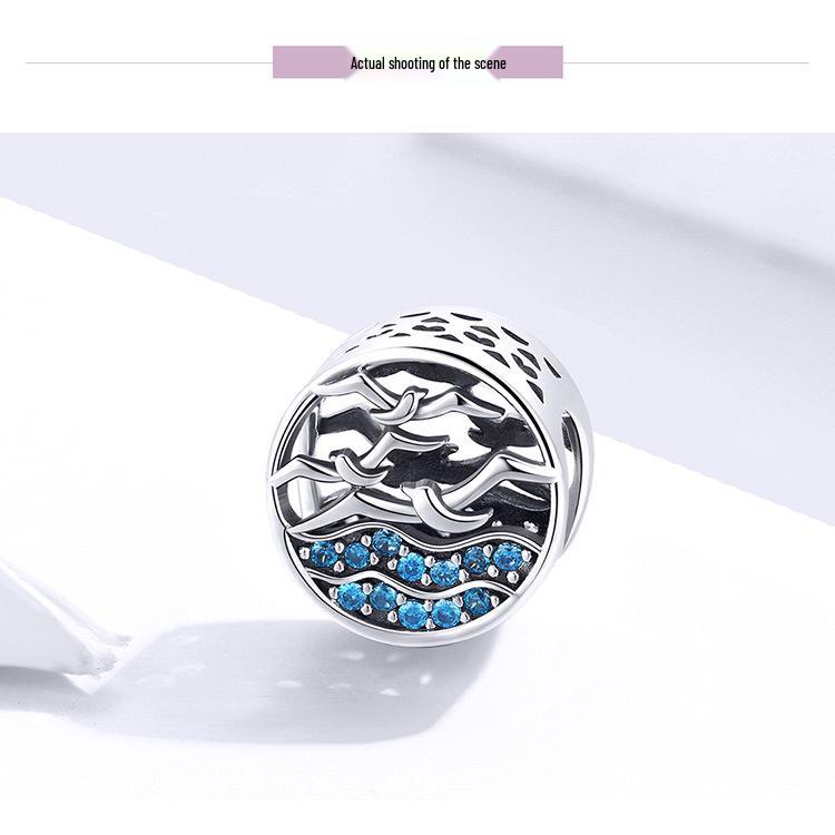 DIY Jewelry Accessories: Beaded S925 Sterling Silver Seagull Bracelet Beads SCC1454