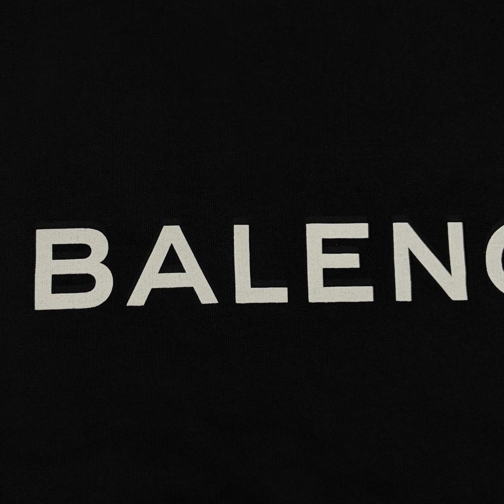 Balenciaga Back Logo Hoodie Black Men's Size L Model 508184
