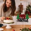 Christmas Party Decoration Topper Picks, Plaid Large Insert, 1 Count