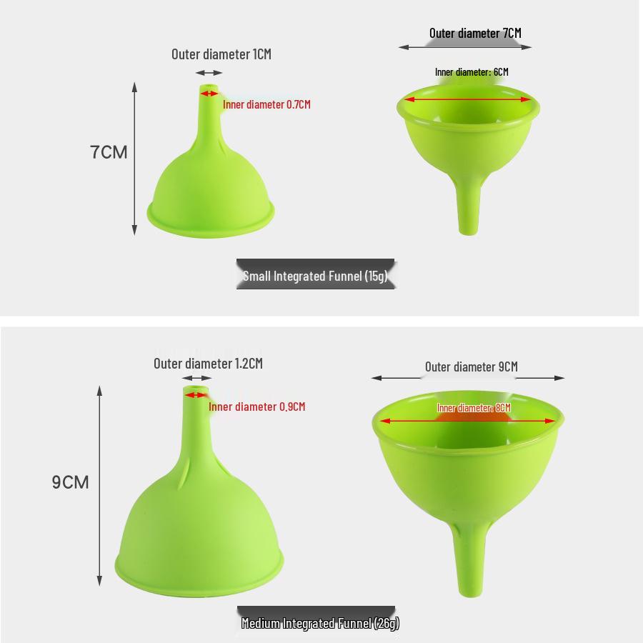 Silicone Foldable Kitchen Funnel - Portable Liquid Dispenser