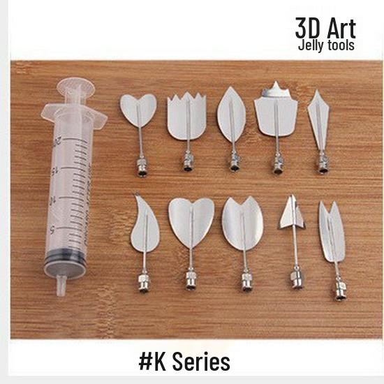 3D Stainless Steel Jelly Flower Piping & Carving Tool for Baking