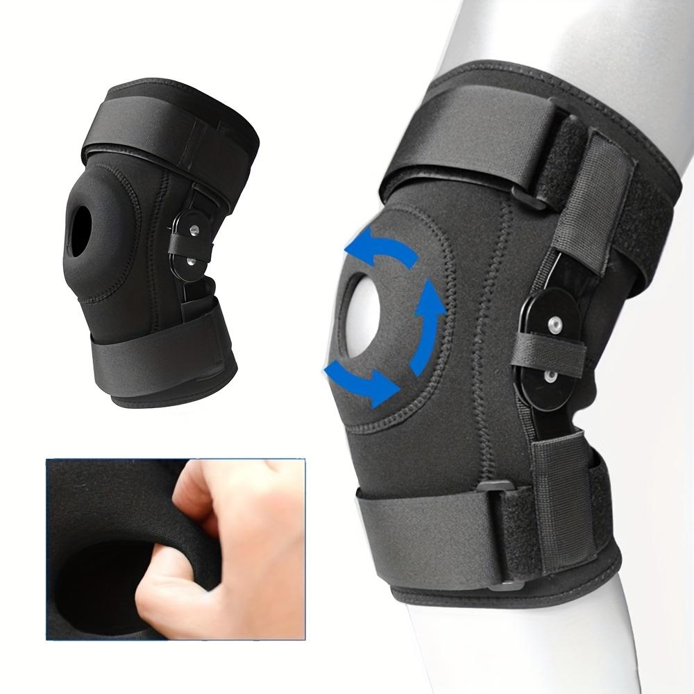 

1pc Adjustable Hinged Knee Brace for Men & Women - Open Patella Design with Built-in Side Stabilizers,Knee Support for Sports XXL
