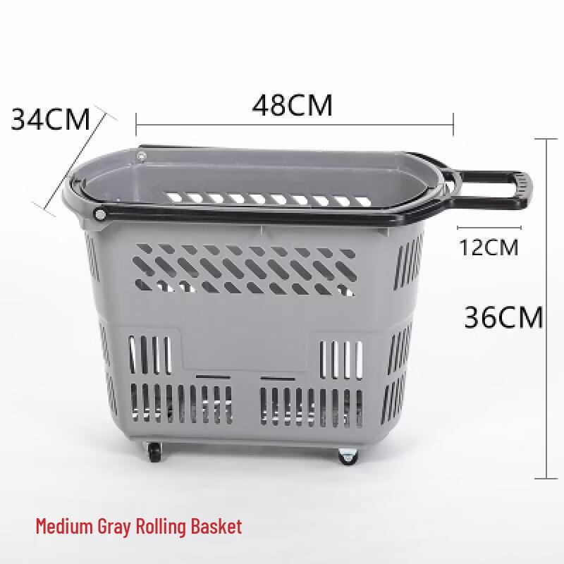 

Rolling Plastic Shopping Cart Basket