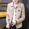 Moda de Primavera y Otoño Chaqueta de Ante Chaqueta de Hombre Casual Versátil Ropa de Trabajo Chaqueta Camisa de Manga Larga