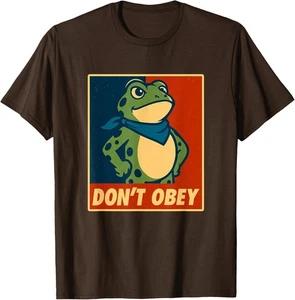 Don't Obey Frog Retro Protest Poster Design Resist Unisex T-Shirt 1