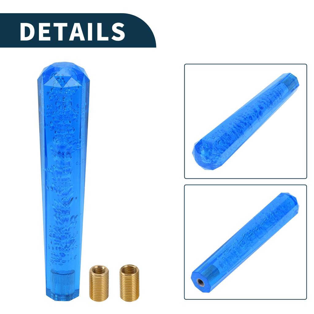 TUCKBOLD Car Shift 1 Universal for Automobiles and Manual with 2 Adapters Knob, 25cm, Blue, Set, Acrylic, Transmissions,