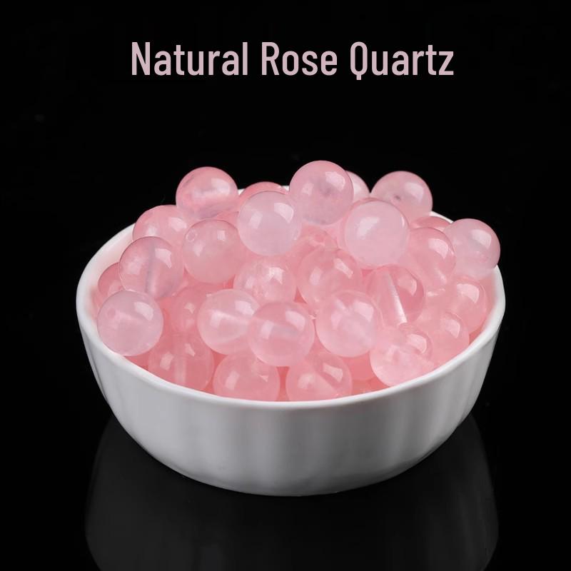 Perline Rotonde Semilavorate in Cristallo Rosa Chiaro di Ibisco per la Creazione di Gioielli Fai-da-Te