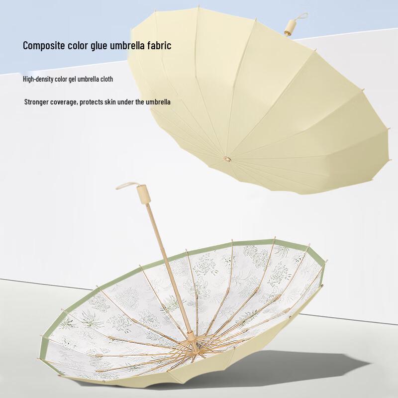 Nanqiao Wooden Handle UV Parasol