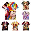 Niesamowity Cyfrowy Cyrk Koszulki Anime Niesamowity Cyfrowy Cyrk Dzieci Cosplay Koszulka Drukowana 3D Dla Chłopców dziewczęca koszulka