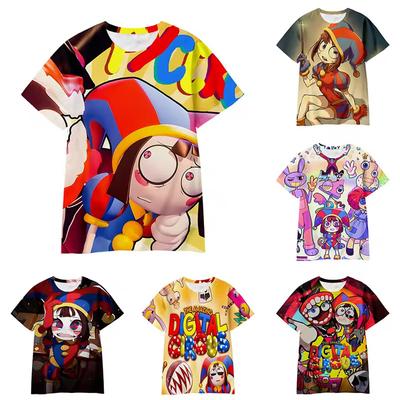 Der Erstaunliche Digitale Zirkus T-Shirts Anime Erstaunlicher Digitaler Zirkus Kinder Cosplay 3D Gedrucktes T-Shirt Für Jungen Mädchenhemd