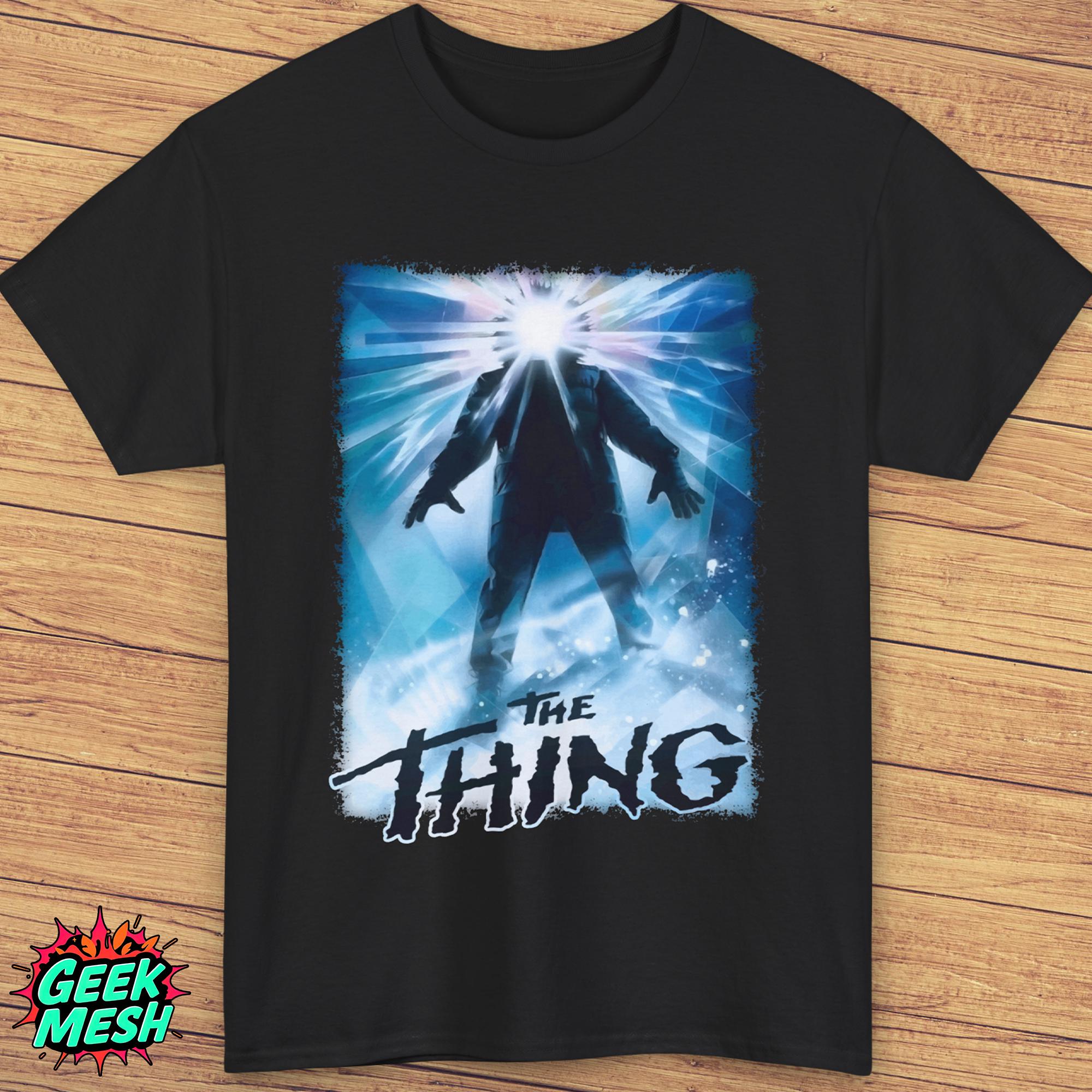 Monster Shape Black Tshirt Classic Horror Movie Mens Tshirt Summer New Mens and Womens Casual Fashion Tshirt as the picture14969