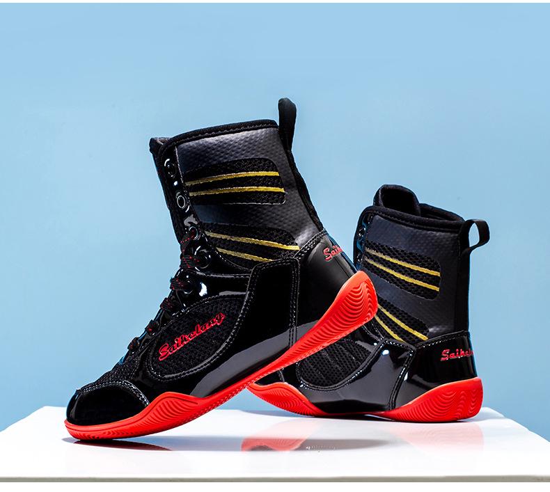 Men's and Children's High Top Wrestling and Boxing Shoes for Indoor Training