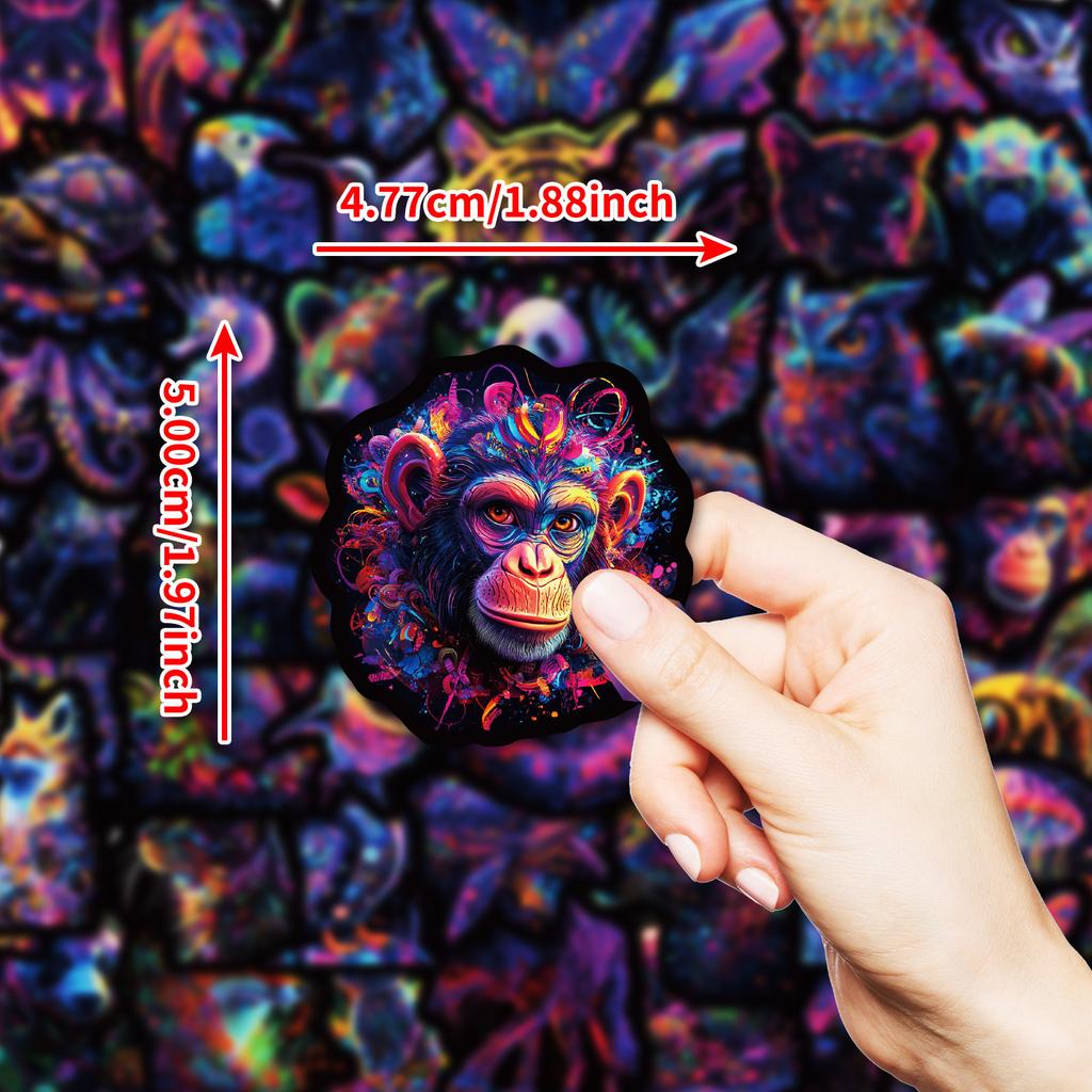 50 Colorful Animal Orangutan Stickers Suitcase Skateboard Helmet Stickers Cool Colorful Stickers