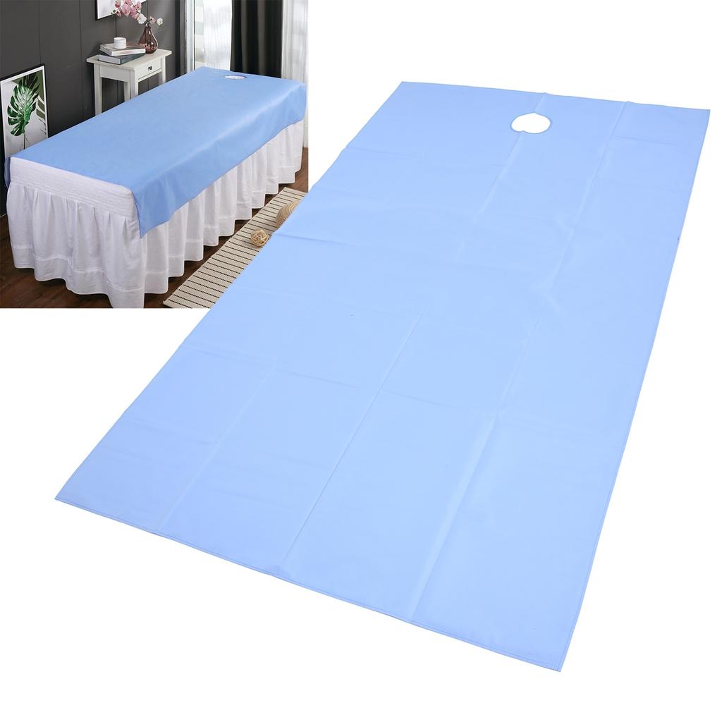 Buty Salon Sheets SkinFriendly SPA   Table Bed Cover with Face Brth Hole(White )