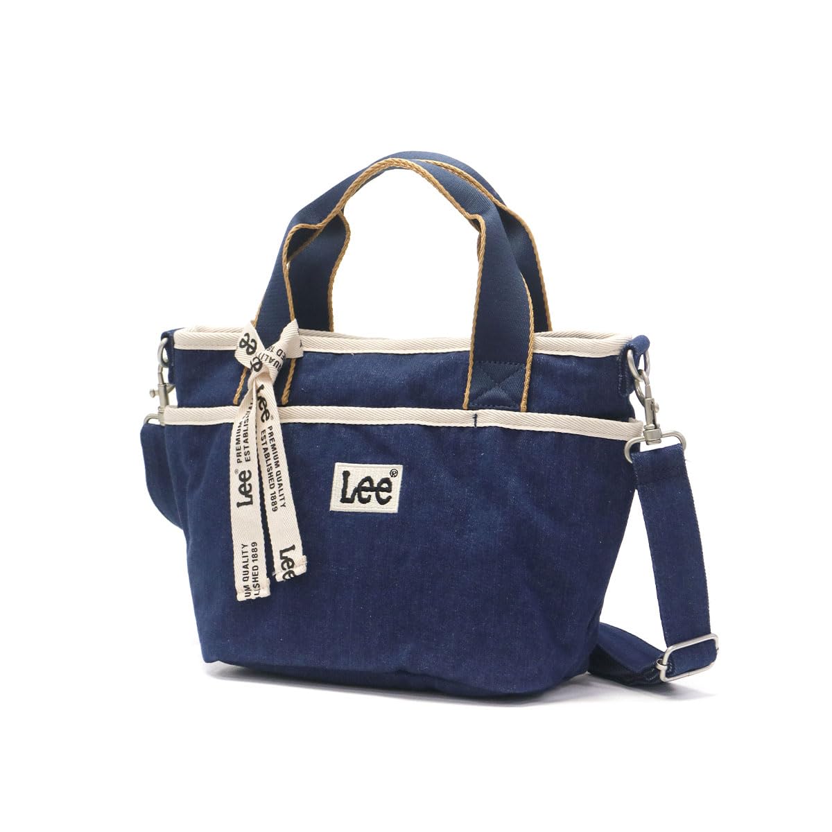

Tote LIFE Thick Cotton Canvas Mini Tote Shoulder Lunch Bag Commuting School Leisure Navy Con [Lee] 2-Way 320-1311 320-1311-03