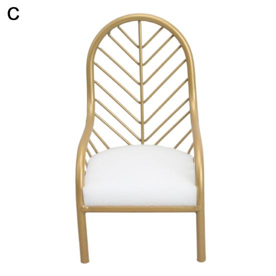 

Функциональный компактный симпатичный однотонный кукольный домик из металла, кованое железное кресло-диван для микропейзажа C