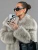 Women's Faux Fur Lapel Coat - Spring European & American Fashion, Loose Fit Hot Style