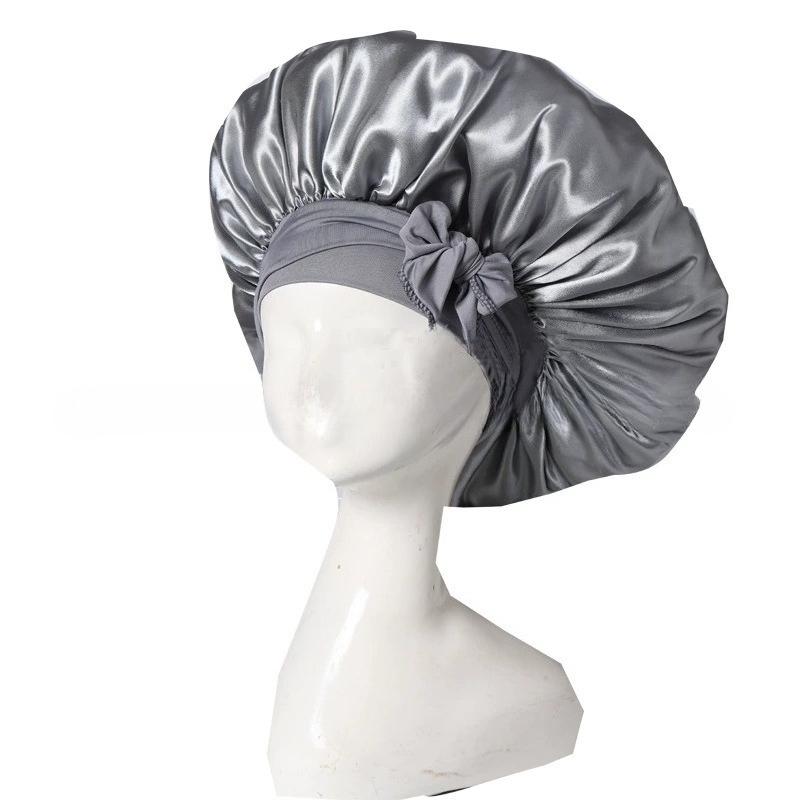 Satin Bonnet Silk Bonnet Adjustable Bonne for Sleeping Hair Bonnet with Tie Band Bonnets for Women Men Hair Wrap