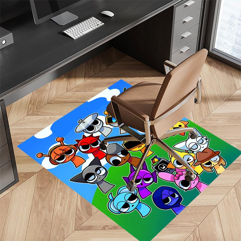 Sprunki1 Printed Absorbent Washable Carpet, Non-Slip Bathroom Mats, Kitchen Rugs, Yoga Mat,Living Room Entrance, Camping Picnic Rugs
