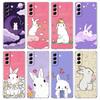 Cute Colorful Rabbit Phone Case For Samsung Galaxy S24 Ultra S23 FE S22 S20 S21 5G S10 S9 Plus S10E S8 Soft Silicone Clear Cover