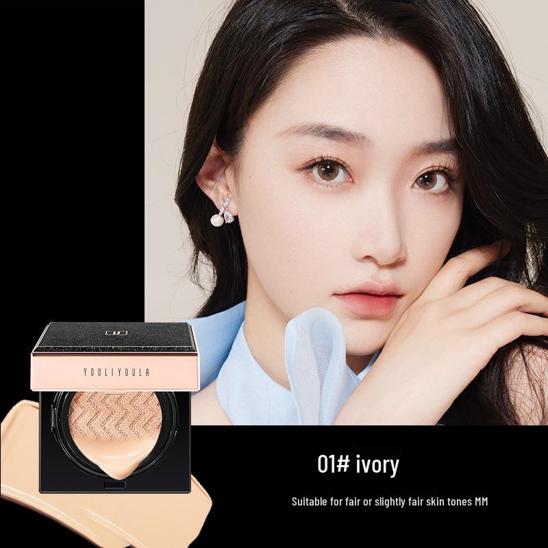 Lightweight Black Truffle Hydrating Cushion BB & CC Cream for Firming, Nourishing, Concealing & Contouring