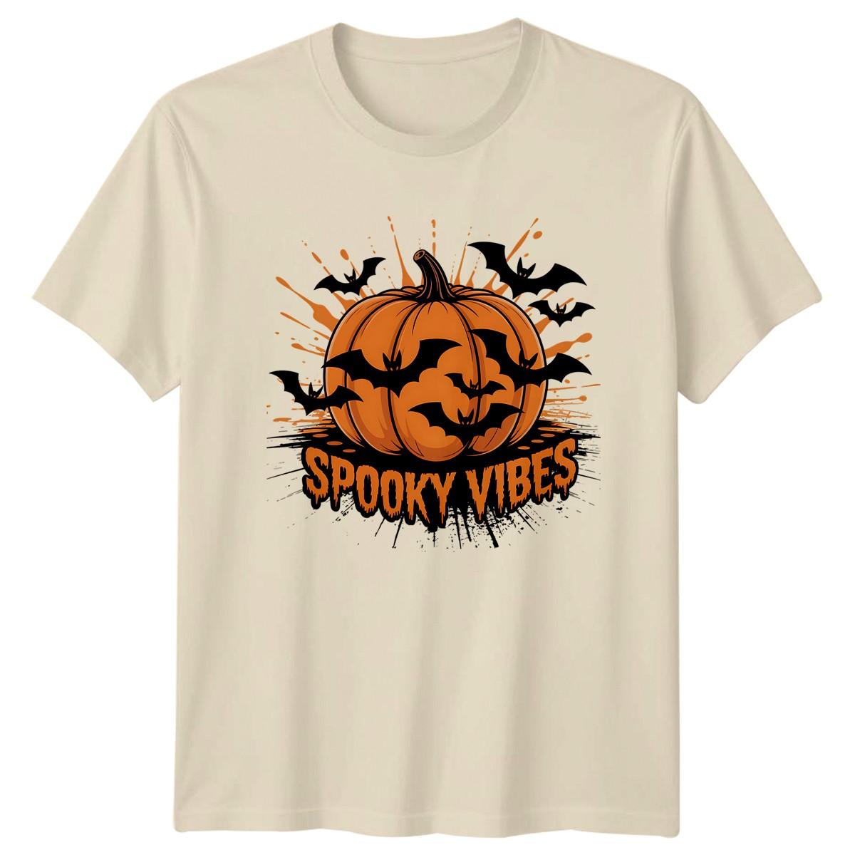 Spooky Vibes T-Shirt Halloween Autumn Fall Gift For Him And Her S