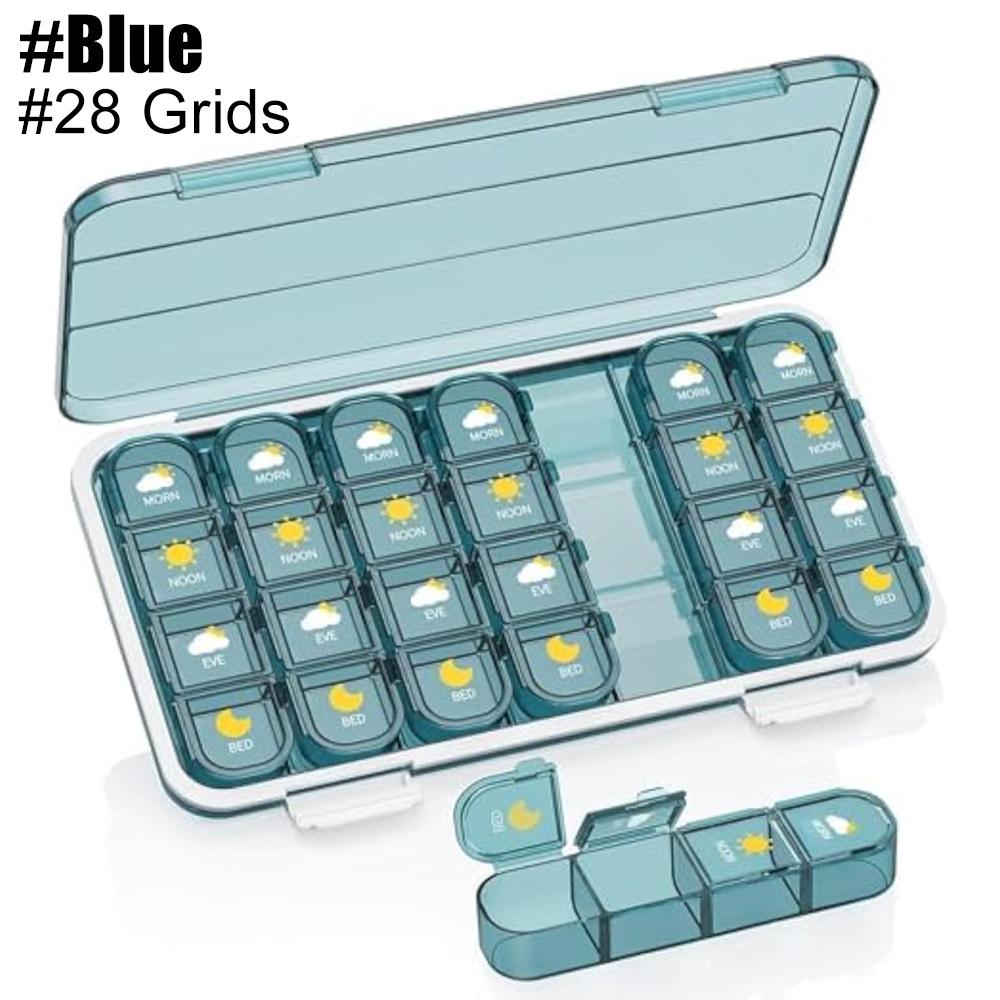 1pcs  Pill Box Large Capacity Pill Box Pill Medicine Storage Pill Box Weekly Vitamin Organizer Pastillero Moisture Resistant