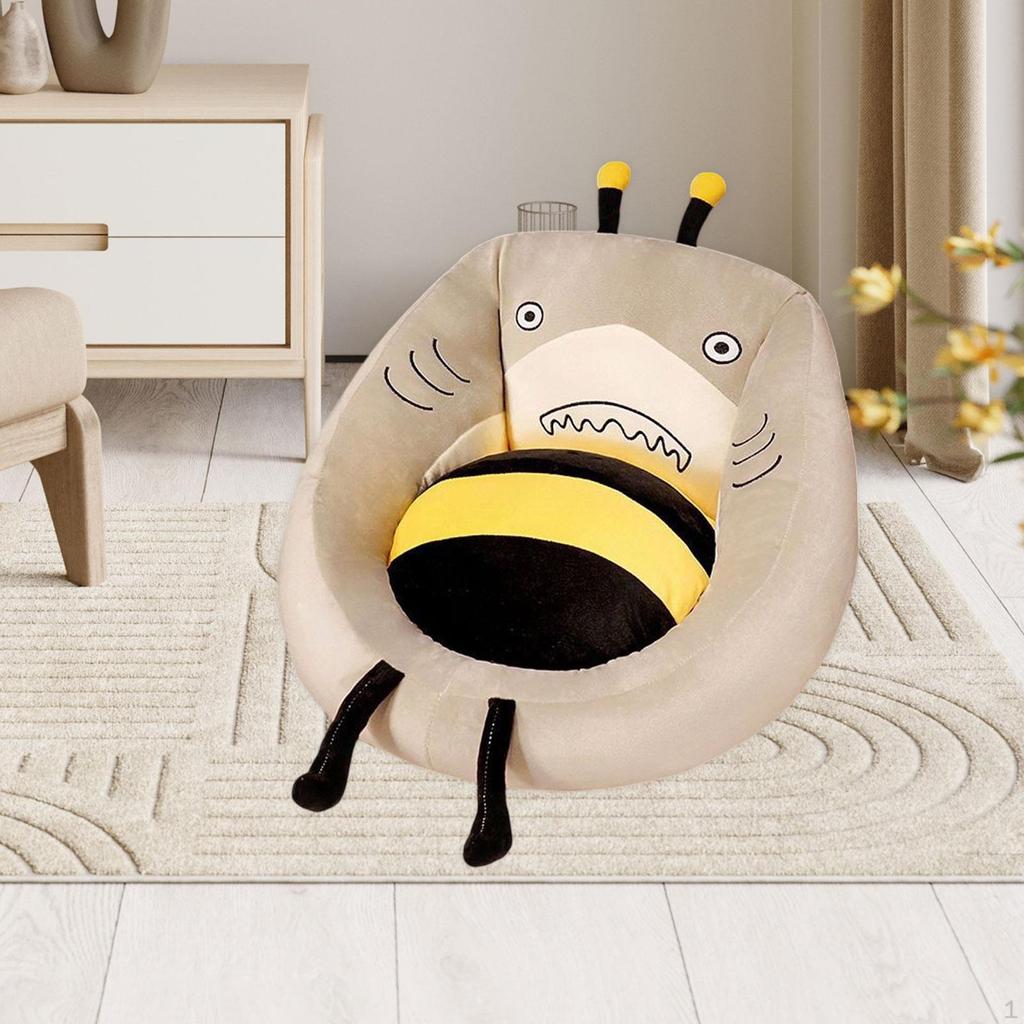 Cartoon Stuffed Animal Shaped Chair Cushion Armrest Pad Half Surrounded Anti Slip Home Seat