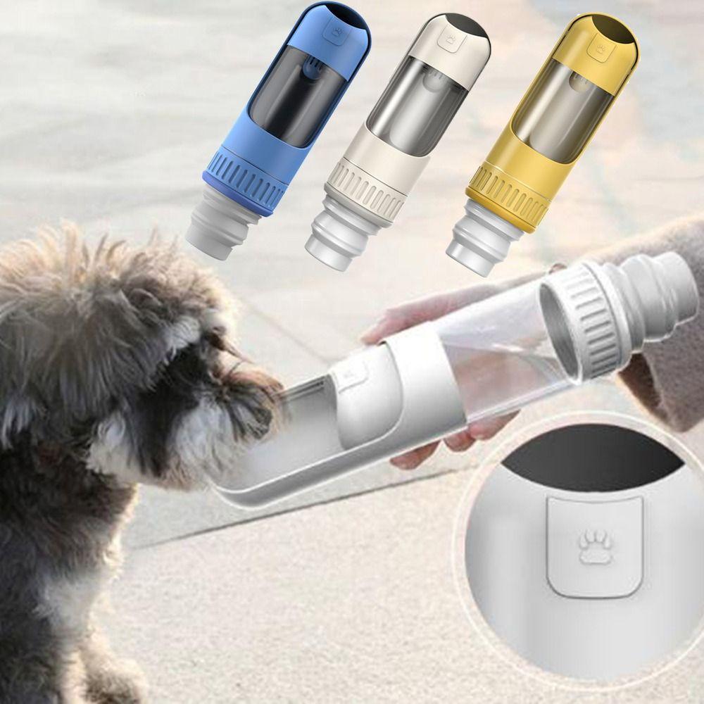 Plastic Dog Water Bottle Leakage Proof Dog Feeder Bowl Dispenser  Travel