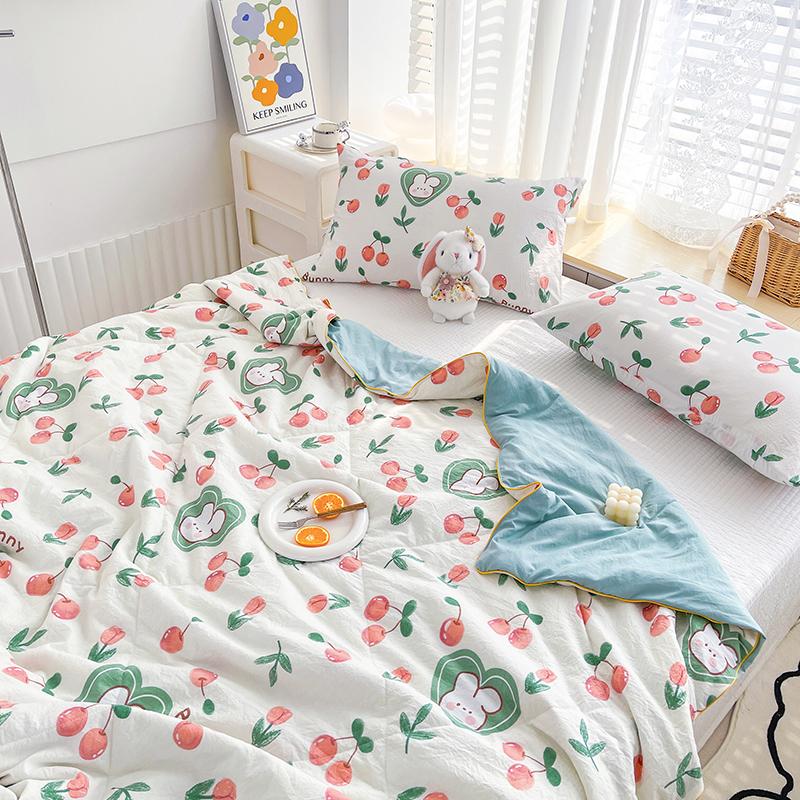 Summer Soy Fiber Thin Quilt Comforter Soft Air Conditioning Duvet Blanket 150x200 200x230 Machine Washable