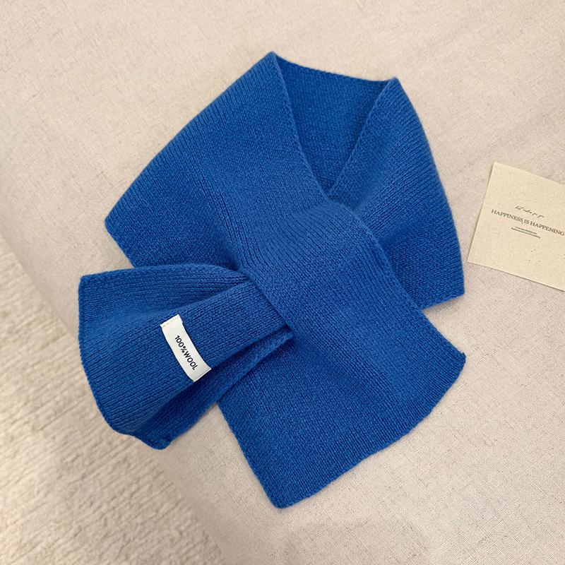 Wool Winter Scarf For Women Warm Triangle Knit Scarves Hijab Solid Lady Shawl Wrap Female Pashmina Bandana Head Scarfs