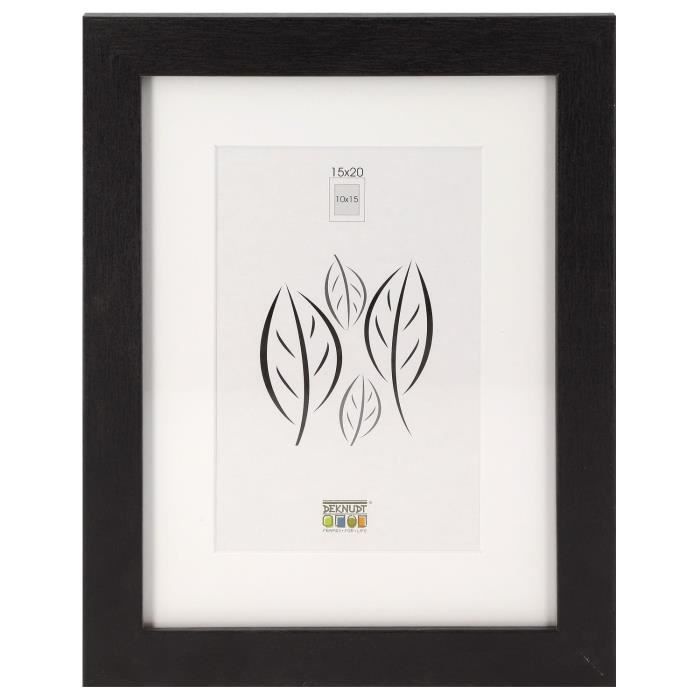 Cadre Photo - Deknudt - S66k - MDF - Noir - A3 avec Passe-partout A4