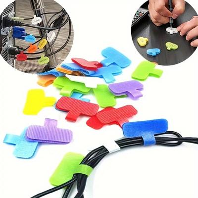 10pcs Cable Labels, Cable Ties Reusable with Write-on Label, Wire Labels, Cable Tags and Wire Tags for Cable Management