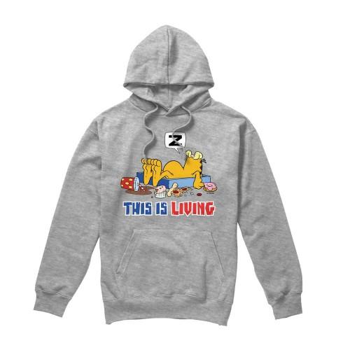 Garfield Mens This Is Living Hoodie