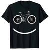 Retro Sunset Mountain Bike Print Tshirt Unisex Cycling Short Sleeve Trendy Pure Cotton Loose Casual Streetwear Top