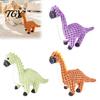 Cute Dinosaur Shape Dog Toy Plush Toy, Built-in Sound Device, Teething Cleaning Durable Soft Squeaky Stuffed Animals for Dogs Chew Puppy Interactive