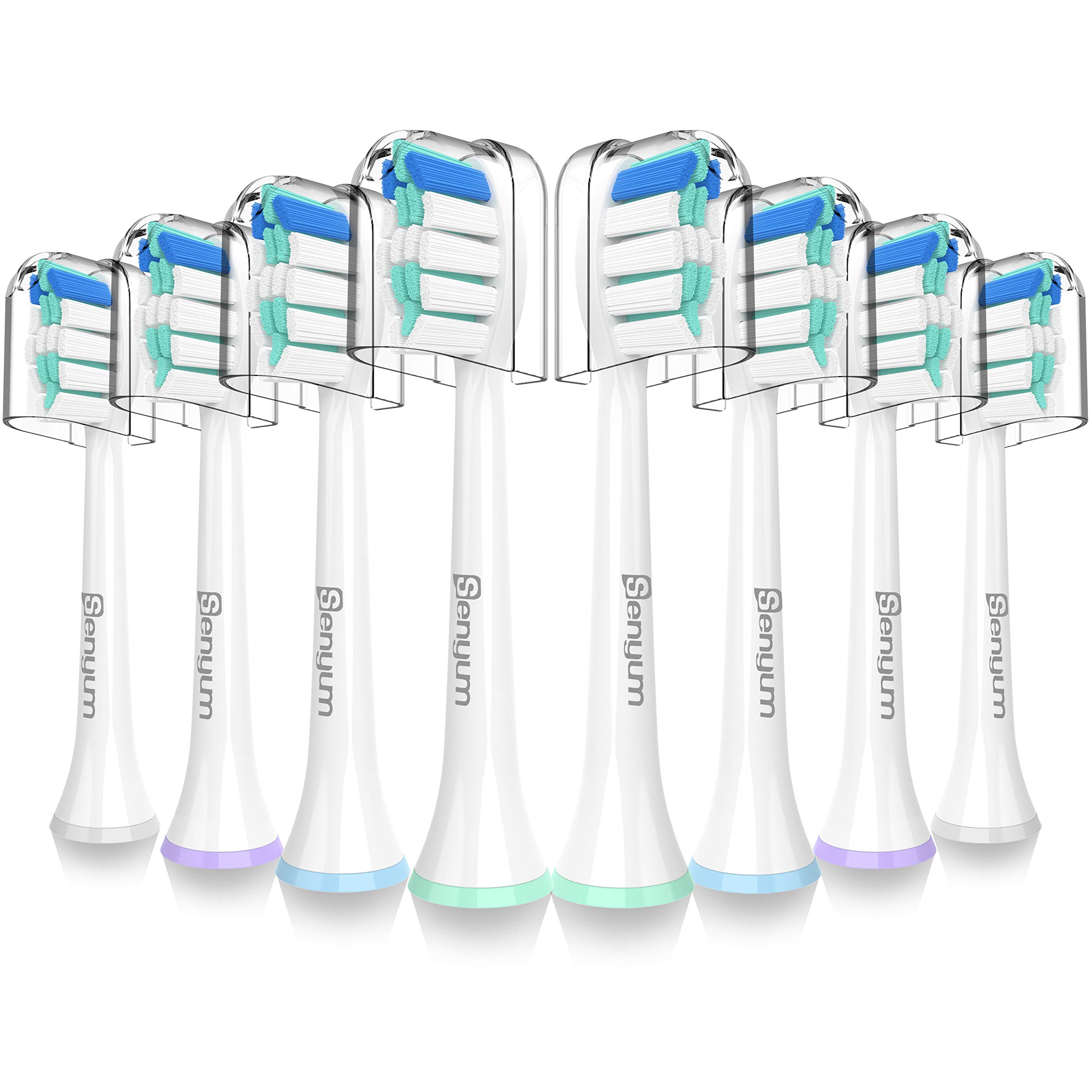 

Senyum Набор сменных щеток для электрической зубной щетки для Philips Совместимый Sonicare Набор сменных щеток Белая щетка Sonicare, (8 Наборов)