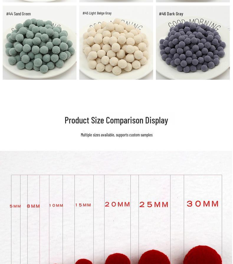 In Stock: High Elasticity Fluffy Polyester Hairball for DIY Handmade Clothing Accessories