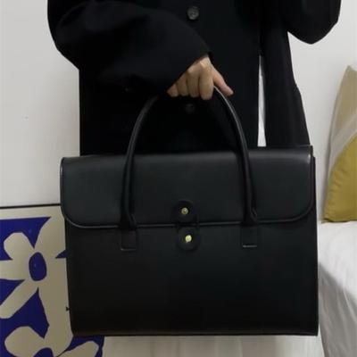 Women's Business Briefcase Simple Bag Large Capacity Shoulder Bags Travel Notebook Messenger