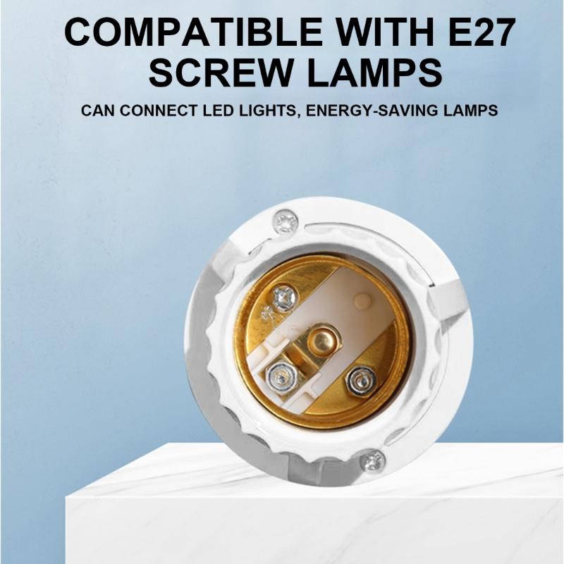 E27 Lamp Holder with Motion Detection LED Bulb Base Motion Activated E27 Light Socket Adapter 110mm for Homes & Office