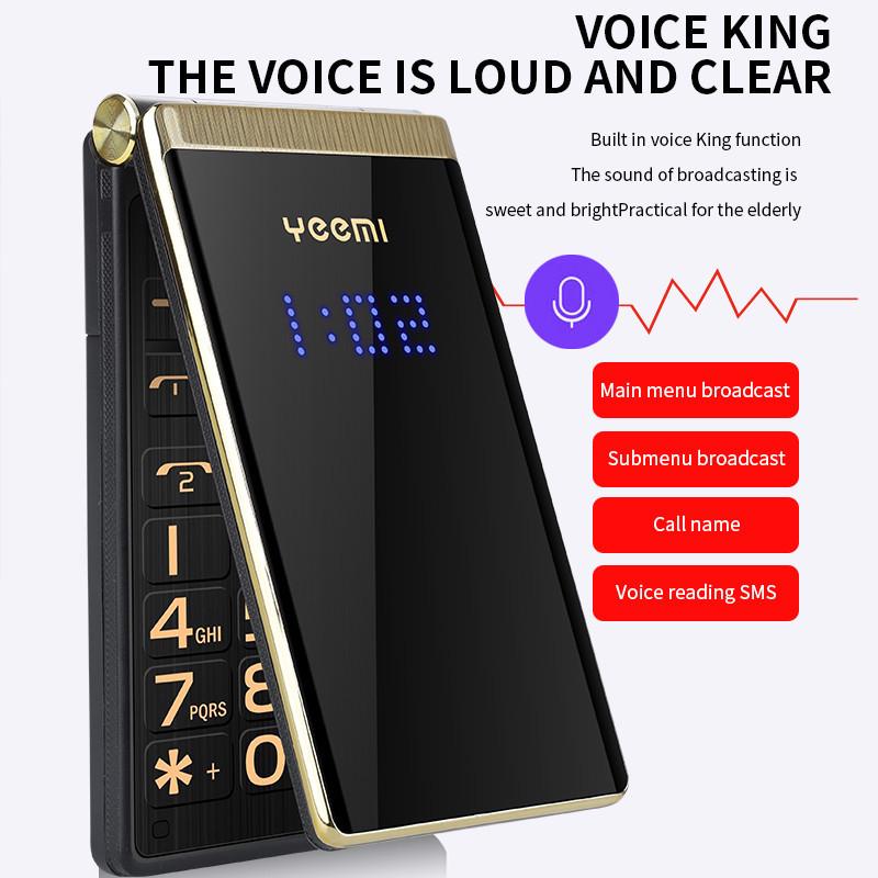 Cross-border M2-C Flip Phone for Seniors - Dual Screen, Large Font & Buttons, Long Standby, Multilingual