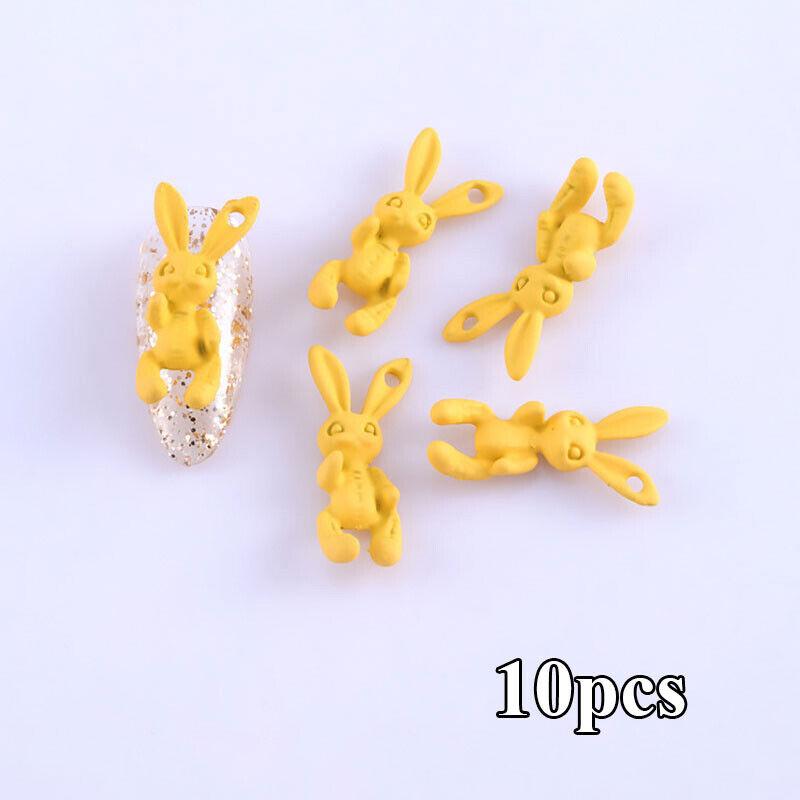 Schädel Hase Kaninchen Nail Art Dekor Harz Maniküre Werkzeuge DIY Dekoration matt niedlich