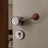 Black Walnut Magnetic Mute Lock Interior Lock Security Door Bar Vintage Door Lock  Home Decor