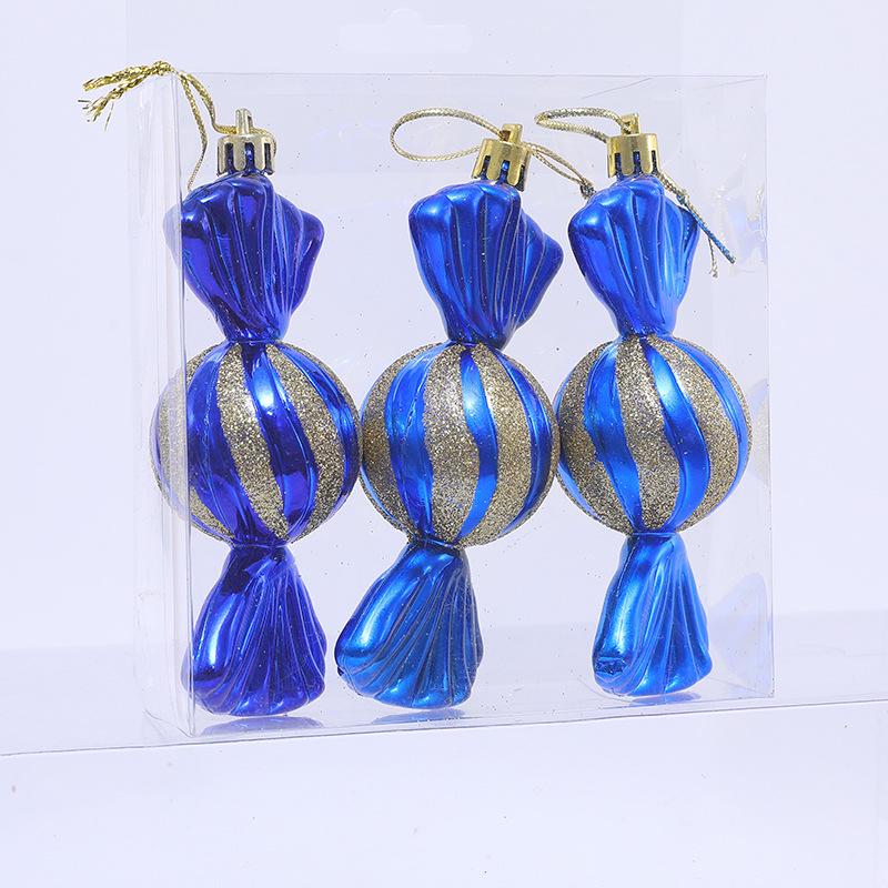 Electroplated Plastic Christmas Tree Candy Ornaments