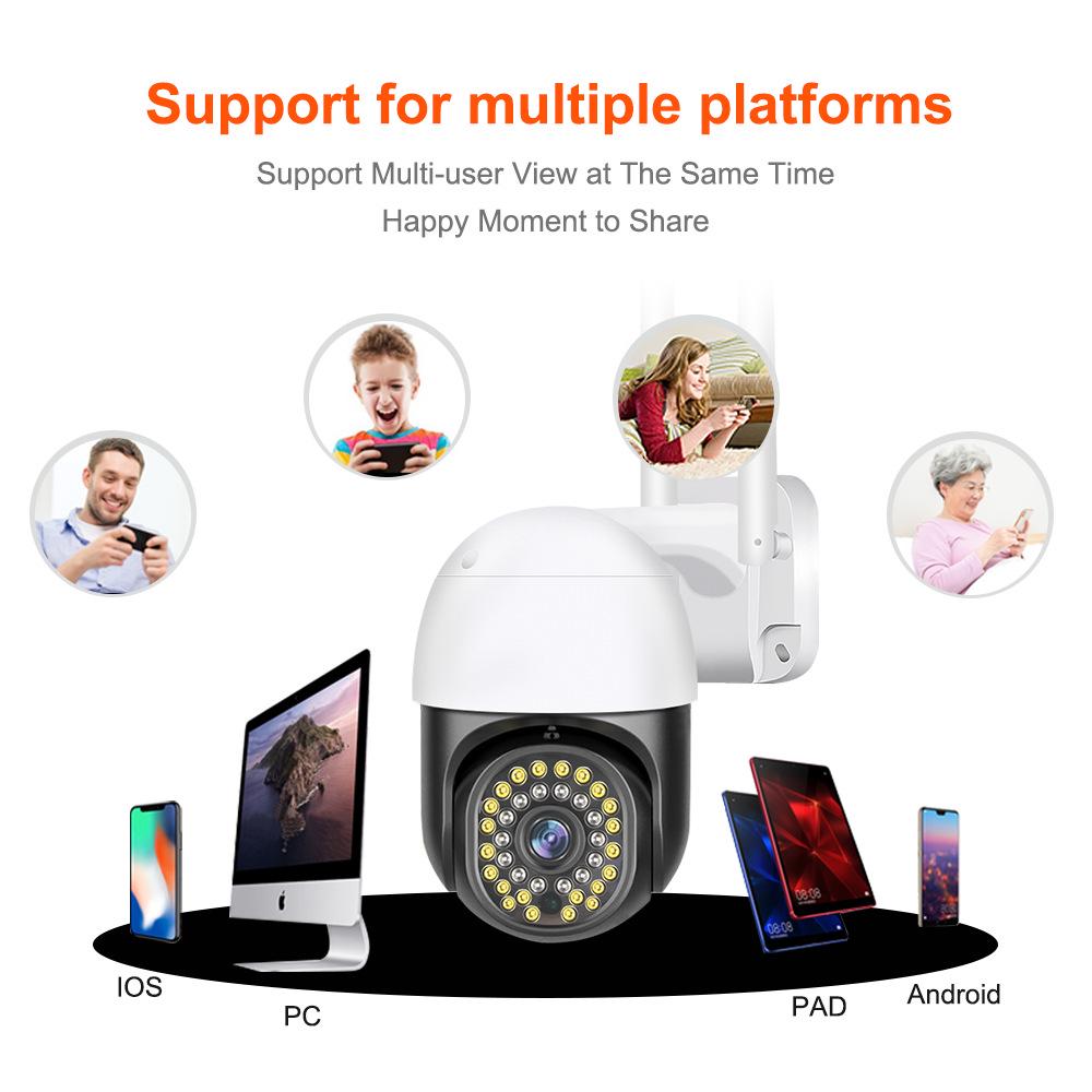 3MP Tuya Outdoor Wireless HD Night Vision Camera with Optional POE Power and PTZ Function