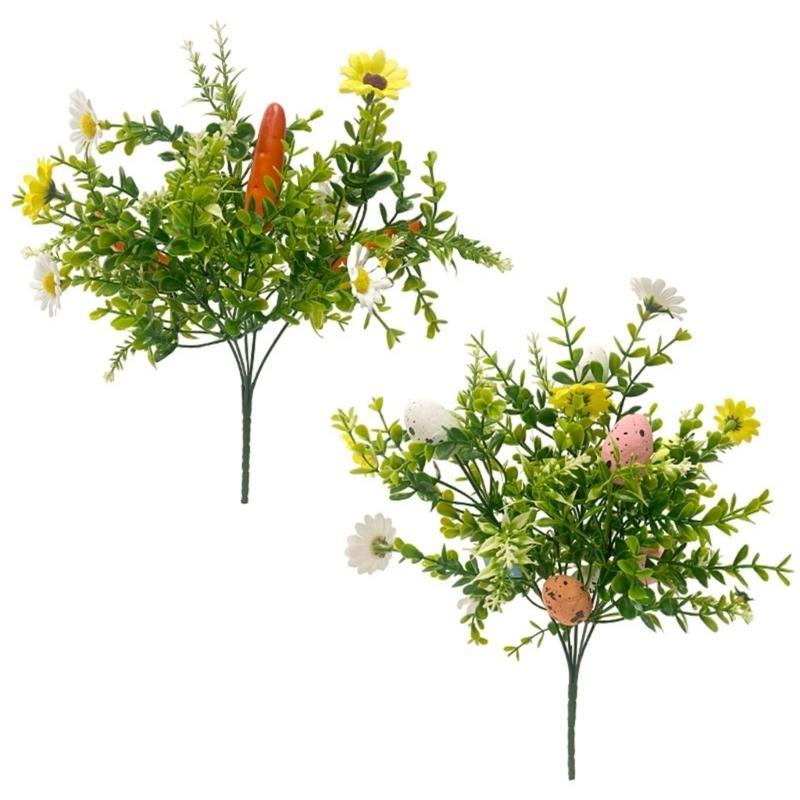 Beautiful Easter Artificial Flowers Ornament Colorful Easter Flower Branch