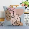 Morandi Simple Printed Decorative Pillowcase Bedroom Living Room Square Cushion Pillowcase