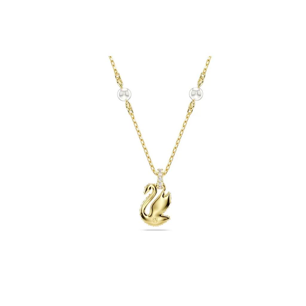 Swarovski Schwanförmige Halskette Damen Halskette Gold Rot 5677599