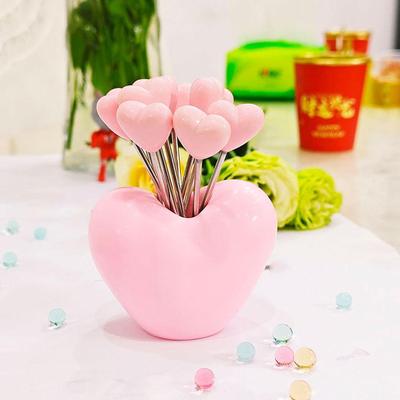 Stainless Steel Fruit Forks: Cute Strawberry & Cabbage Design, Perfect for Home Decor.