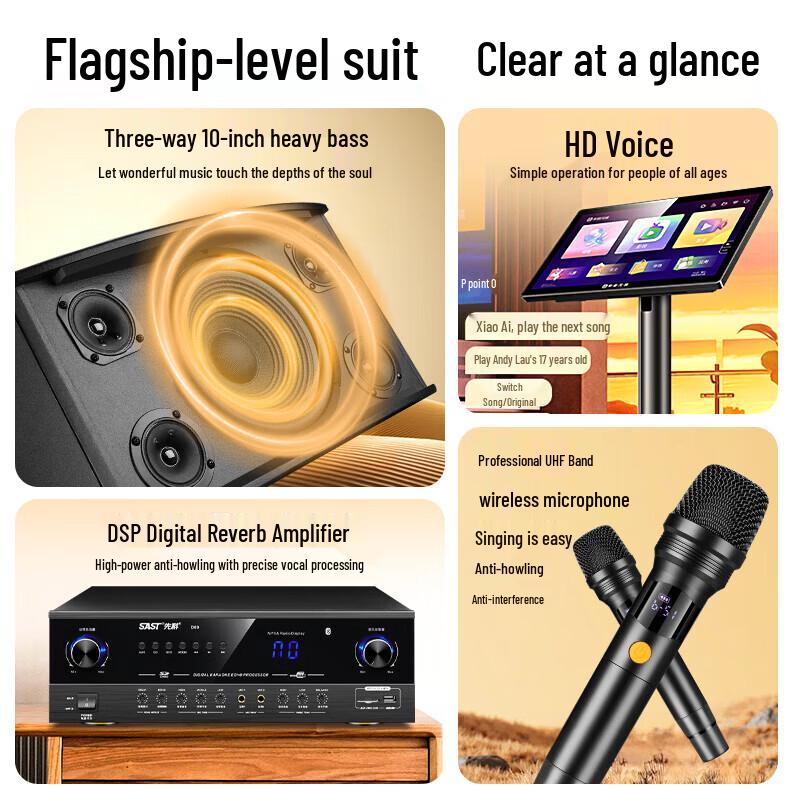 SAST All-in-One Home KTV Karaoke System CN Plug (adapter Included) (CN Version)